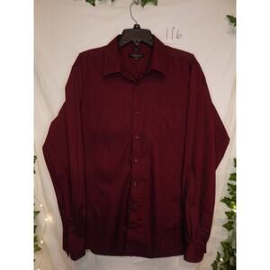 Marquis Signature Slim Fit Button Up Men's long sleeve Shirt Size 17/17.5